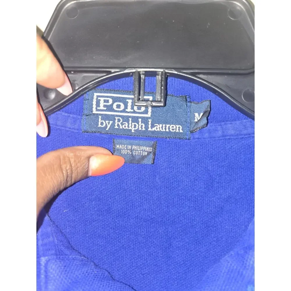 Polo Ralph Lauren Polo Shirt, Short Sleeve, Blue, 100% Cotton, Men's Size Medium